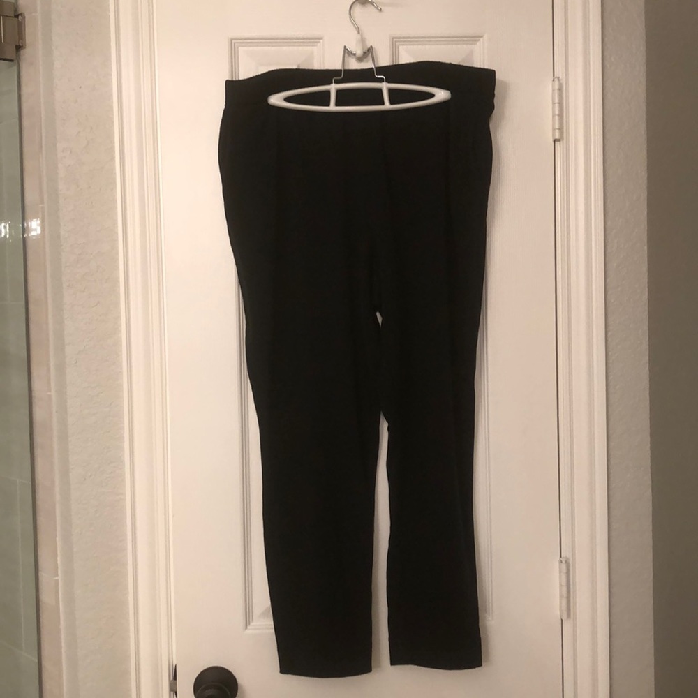 JJill Tencel black straight leg pants